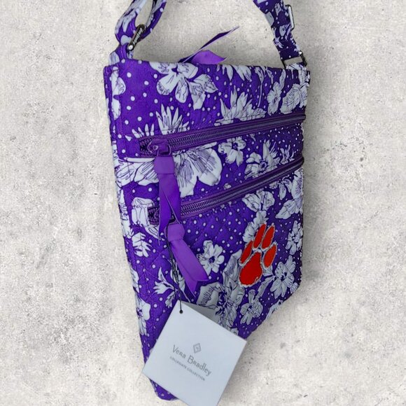 Vera Bradley Collegiate Crossbody - Clemson University - NWT - Purple - Picture 3 of 8